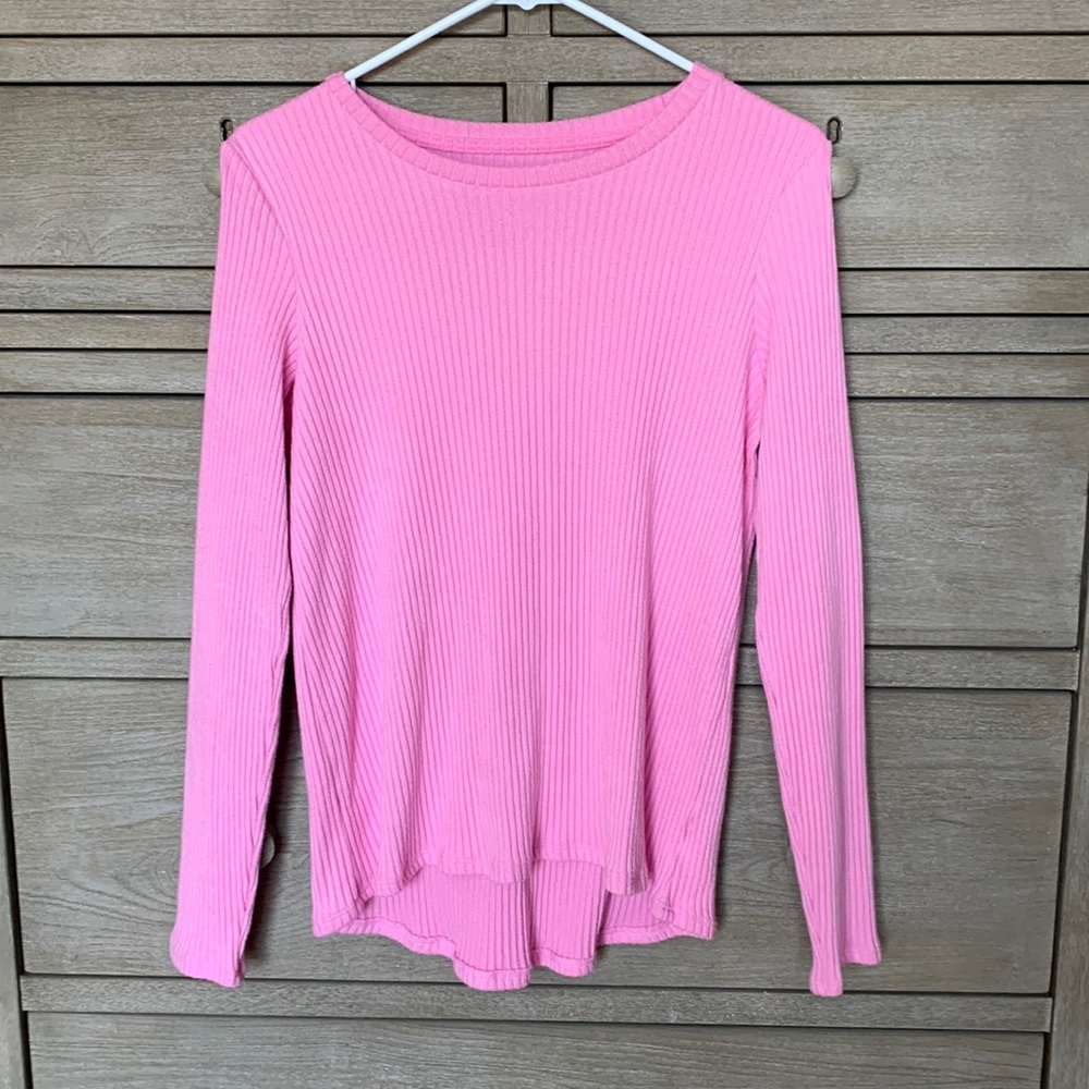 American Eagle Bubblegum Pink Long Sleeve Shirt